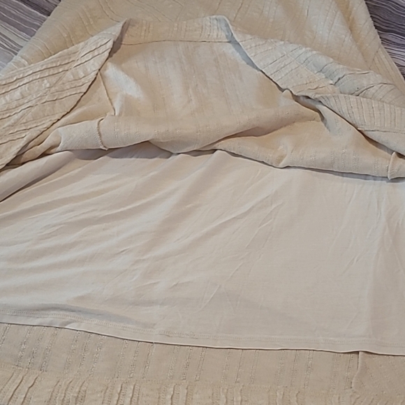 Anthropologie Sand Beige Textured A-line Sleeveless Midi Maxi Dress L Minimalist - Picture 13 of 16